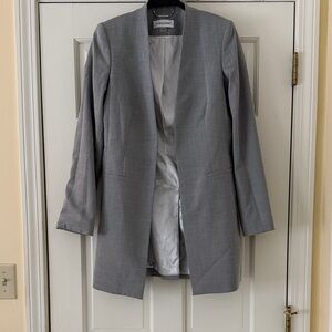 Calvin Klein Light Gray Open Blazer